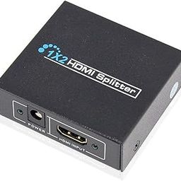 NSinc - HDMI Splitter, Full HD 1080P Support 3D v1.4 (One Input to Two Outputs) - Black-1