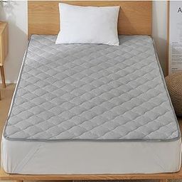 DGV Mattress Pad, Single 100% Cotton, Semi-double, Double Absorbent, Quick Drying, Antibacterial & Odor Resistant, Anti-Mite Treatment, Bed Pad, Mattress Pad, All Season, Breathable, Washable (Dark-picture-11