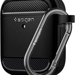 Spigen AirPods 2nd Gen/1st Gen Case, Carabiner Included, [Shock Proof] [Light & Compact], Rugged Armor - Matte Black-picture-24