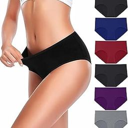 Womens Underwear Soft Cotton Hipster Panties Breathable Briefs Panties for Women Mid Waist Stretchy Underpants Multipack Panties-image-85