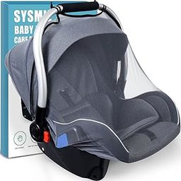 Mosquito Net for Baby Car Seats, Infant Stroller and Bassinets, Infant Car Seat Insect Mesh Net,Breathable,Easy Fitting, Portable Durable & Long Lasting Insect Netting (Gray)ââ‚¬¦-5