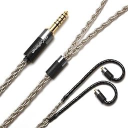 GUCraftsman MMCX Plug 6N Single Crystal Silver Upgrade Earphone Cable 2.5mm/4.4mm Balance Earphone Upgrade Cable for SE846 w60 w80 xelento Solaris Andromeda Atlas AK T9iE MkII (4.4mm Plug)-image-44