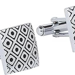 Cufflinks For Men Silver Black Square For Office Corporate Party French Cuff Shirts Shirt Suit Blazer In A Gift Box Tnapzsil93-48