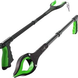 Grabber Reacher Tool - 2 Pack - Newest Version Long 32 Inch Foldable Pick Up Stick - Strong Grip Magnetic Tip Lightweight Trash Picker Claw Reacher Grabber Tool for Elderly Reaching Green - by Luxet-59