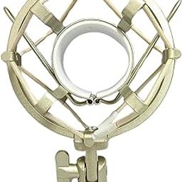 kh Imported Universal Microphone Shock Mount Cradle Holder Clip Stand Mic (Silver)-image-38