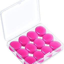 Soft Reusable Moldable Silicone Noise Cancelling Earplugs, Sound Blocking,Earplugs with Case for Swimming, Concert 6 Pair (Dark Pink)-12