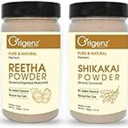 Origenz Natural Hair Care 4 Powders Combo 400 gm - Amla Reetha Shikakai Neem Powder for Pack, Wash, Mask, Shampoo, Dandruff, Cleanser | In Jar (100gm X 4)-image-32