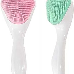 URBOBOX Face Scrubber, Silicone Body Scrubber - Facial Skin Cleansing Brush and Massaging Tool with Soft Face Brush for Pore Cleansing Brush, Handheld Facial Skincare, Removing Blackhead - Pack of 2-picture-28