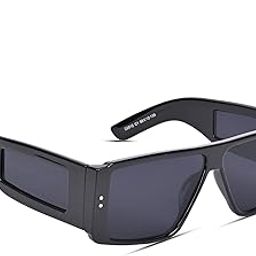 UV Protection Black Square Sunglasses for Men & Women-12