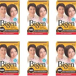 Bigen Powder Hair Color, Rich Medium Brown N40 - Pack of 6 (Combo Set)-image-35