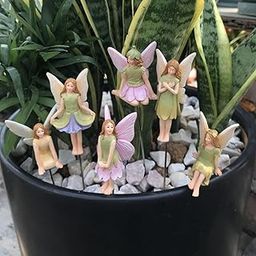 bnf® 6X Fairy Garden Accessories Miniature Figurines for Garden Outdoor Dollhouse Home & Decor| Yard, Garden & Outdoor Living| Garden Decor| Statues & Lawn Ornaments-image-3