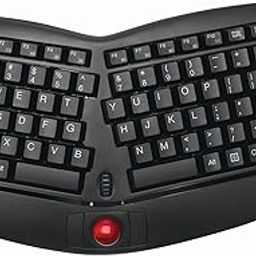 2.4Ghz Wireless Tru-Form Media 3D Ergonomic Mini Trackball Keyboard-26