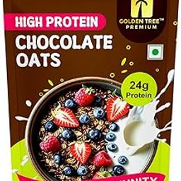 Chocolate Oats - Rolled Oats, Natural Peanut Butter, Cocoa Powder, Nuts & Seeds – 24% Protein, Source of Dietary Fibre & Healthy Fats, No Added Sugar (1kg)-image-44