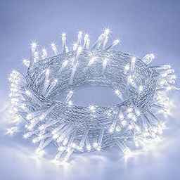 Pesca 11 Meter LED String Serial Lights for Decoration | Copper Wire Pixel String Light with Bright LEDs | Corded Electric Light for Diwali, Christmas, Home, (Warm White, White,Green) – Set of 3-image-42
