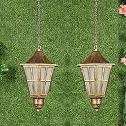 NIKETNUM Hurricane Antique Hanging Light,Antique Brushed Finish Pendant Lamp,Iron and Frosted Glass,B22 Holder, Chain Hanging Light for Indoor Outdoor, Kitchen, Dining Room, Living Room(2 PC)(NO Bulb)-image-87