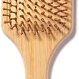 Red Square Bamboo Hair Brush - Eco-Friendly Detangler with Bamboo Bristles for Massaging and Curl Defining Wooden Hair Brush for Women & Men-30