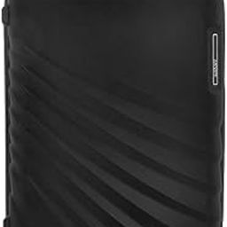 Polaris Hardside Suitcase, TSA Lock, 8 Spinner Wheels, Large Size Check-in Luggage Trolley Bag with Antitheft Zipper Black Color 77cm-34