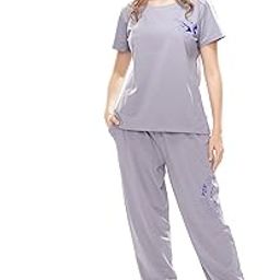 Women’s Mickey Mouse Printed Round Neck T-Shirt and Joggers Track Suit-image-97