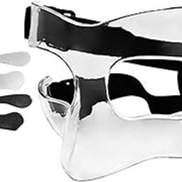 Jazzy Pearls®Basketball Mask Transparent Soccer Elastic Strap Adults Nose Guard Protector|Sporting Goods | Team Sports |1 Face Nose Protector,-image-18