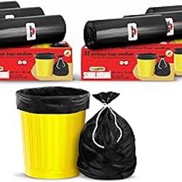 Shalimar Plastic Premium Garbage Bags (Lavender Fragrance) Size 19 X 21 Inches (Medium) 180 Bags (6 Rolls) Dustbin Bag/Trash Bag - Black Color, 180 count-10