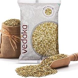 Amazon Brand - Vedaka Unpolished Green Moong Dal | Split | 1 Kg | Premium Green Moong Dal-1