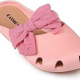 Fashion Slippers For Women slipper Printed Bow design Slip on Flat Sandals-image-112