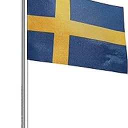 The Flag Corporation Sweden Car Dashboard Flag 2in x 3in With a Plastic Liquid Chrome Base-image-36
