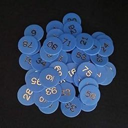 VINAYAKAMART vinayaka mart ® plastic numerical token/coins ( 1 to 100 ) number coins blue colour-19