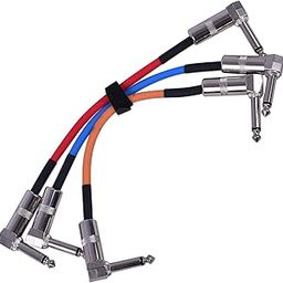 Kadence UltraFlex 6 Inch Guitar Patch Cable, Guitar Effect Pedal Cables, Multicolor Pack of 3-picture-23
