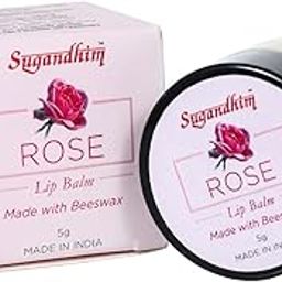 Sugandhim Rose Lip Balm 5gm, Lip Brightening Balm infused with Beeswax, Coconut Oil for Soften, Moisturize & Nourish Dry Chapped Lips, Long Lasting Natural Non Greasy Lip Tinted Cream for Men & Women-image-7