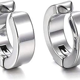 No-Tarnish No-Rusting No-Piercing Required Clip-On Endless Grace Hoop Earrings For Men And Women (ER1839) 1 Pair-image-38