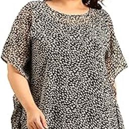 Women's Plus Size Chiffon Kaftan Top - (TOP_Kaftan_DOT)-picture-28