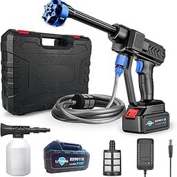 AxrParv 6 in 1 Cordless Portable Pressure Washer Gun 48V 12000mah High Pressure Water Gun Cordless Pressure Washer with 6 in 1 Adjustable Nozzle | Portable Power Washer for Car Window Cleaning-image-68