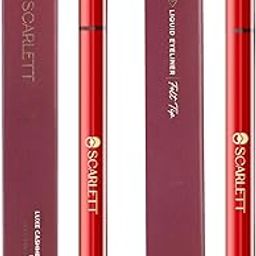 Scarlett Cosmetic Luxe Liquid Eyeliner Combo | Cognac Brown & Obsidian Black | Smooth Precision Tip | Smudge-Proof & Long-Lasting | Brown and Black |-image-17
