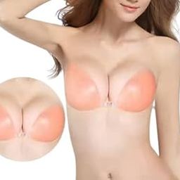 Women's & Girls Padded Wire Free Regular Reusable Strapless Wire Free Stick-On Bra Silicone Push Up Free-Bra (Pack-of-1) Nude-picture-47