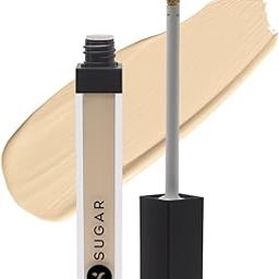 SUGAR Cosmetics Magic Wand Full Coverage Concealer | Matte | Waterproof |For All Skin Types | Lasts Upto 8 Hrs | 8.4gm - 07 Vanilla (Latte Fair Concealer With Golden Undertone)-55