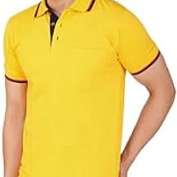 alarm Men's Cotton Rich Polo T Shirt | Collar Tshirts | Half Sleeves | Plain-Regular Fit | Pocket-picture-2