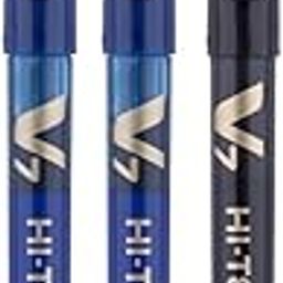 Pilot Hi-Tecpoint V7 0.7mm Fine Point Pure Liquid Ink Roller Ball Pen | Pack Of 3 (2 Blue + 1 Black)-image-99