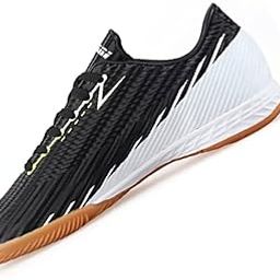 Vizari Tesoro Kids Indoor Soccer Shoes | Synthetic & Water Resistant Kids Soccer Cleats | Durable Football Shoes with Non-Marking Rubber Outsole for Maximum Traction for Boys and Girls, Black/White-image-34