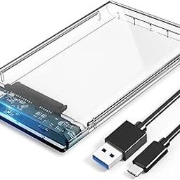 Tobo 2.5 inch Hard Drive Enclosure SATA to USB C 3.1 6Gbps External Hard Drive Case for 7/9.5mm HDD/SSD Support UASP Up to 4TB TD-416HS-12