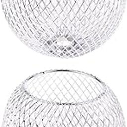 2Pcs Table Lamp Shade Metal Iron Standard Lamp Shade Small Lamp Shade Chrome-image-51