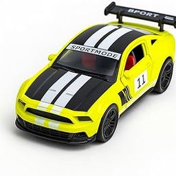 DIUSFY Die cast Toy Sports car 1:32 Scale Metal Model wtih Openable Doors,Pull Back Action and Realistic Interiors Toy car for Kids(Random Color)(Pack of 1)-image-2