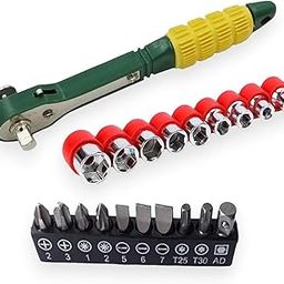 GLUN® Tool Kit 16 in 1 Pieces Tool Kit for Home Use Tools Kit, Spanner, 6 Socket Set and 10 Different Screw Opening Tools (Pack of 1)-image-26