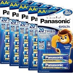 Panasonic EVOLTA Alkaline AA Battery, Pack of 18-15