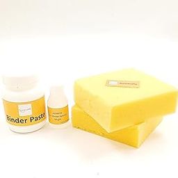 Binder Paste 200gm+acrafixer 50gm+2 Sponge (10cmx10cm)- Screen Printing-Hand Block Printing Essentials- for Arts and Crafts-image-7