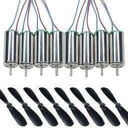 Electronic Spices Metal Dc 3.7V 716 7X16Mm Micro Coreless Motor With Propeller High-Speed Mini Drones (8 Motors + 8 Propellers)-10