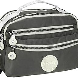 Women's Stylish Mini Lightweight Sling Crossbody Shoulder Bag (21.5 X 16 X 9 Cm, grey)-20