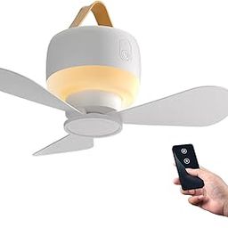 Outdoor 3600mAh Camping Fan Remote Control Ceiling Fan 3 Gears Winds Big Capacity Night Light Strong Winds Ceiling Fan-image-53
