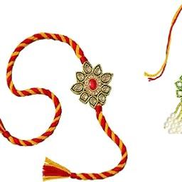 Raksha Bandhan Couple Rakhi Combo for Brother and Bhabhi Lumba Rakhi (Set of 2)-image-69