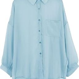 LOOM TREE Sunscreen Cardigan Coat Trendy Sun Protection Clothes for Daily Party Ladies Blue-image-77